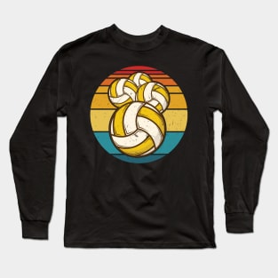 Retro Volleyball Sunset For Volleyball Players Long Sleeve T-Shirt